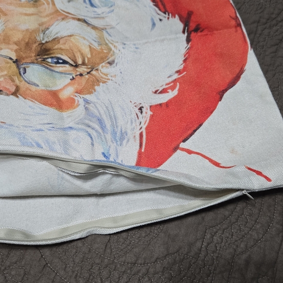 Santa Claus Whimsical Vintage Christmas Throw Pillow Cover Holiday Home Decor - Picture 4 of 9